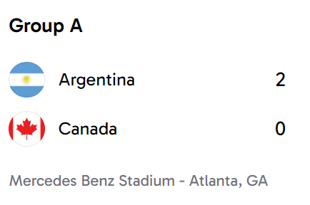 Argentina vs Canada